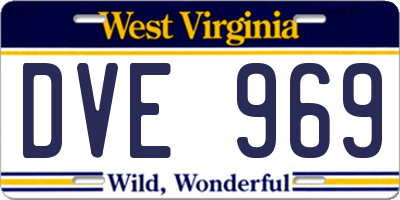 WV license plate DVE969