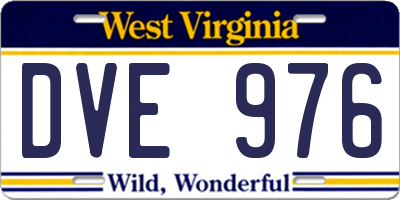 WV license plate DVE976