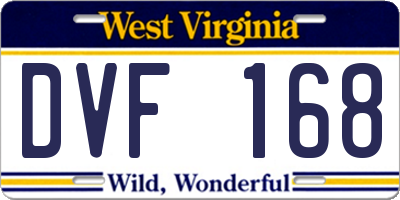 WV license plate DVF168
