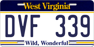 WV license plate DVF339