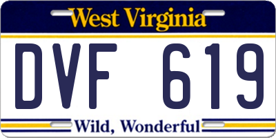 WV license plate DVF619