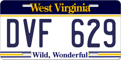 WV license plate DVF629