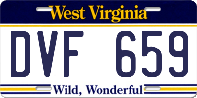 WV license plate DVF659