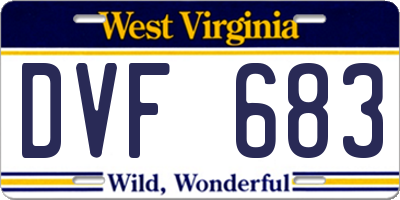 WV license plate DVF683