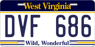 WV license plate DVF686