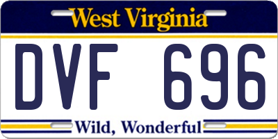 WV license plate DVF696