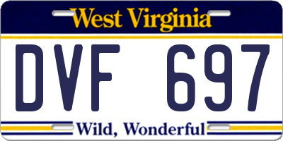 WV license plate DVF697
