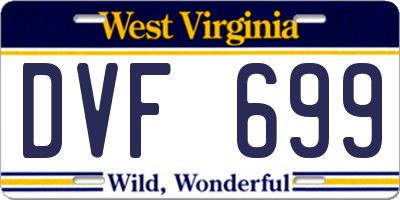 WV license plate DVF699