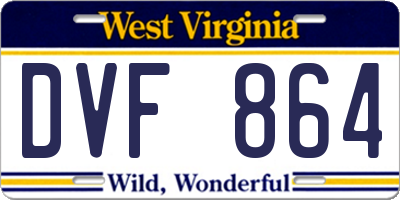WV license plate DVF864