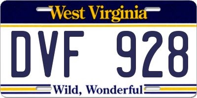 WV license plate DVF928