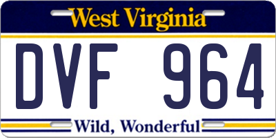 WV license plate DVF964