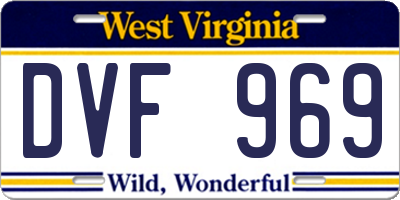 WV license plate DVF969