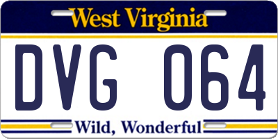WV license plate DVG064