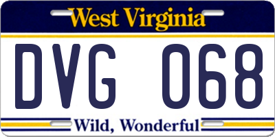 WV license plate DVG068
