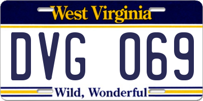 WV license plate DVG069