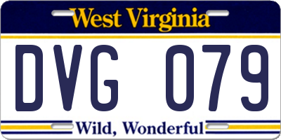 WV license plate DVG079