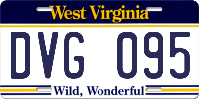 WV license plate DVG095