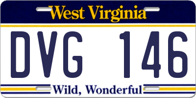 WV license plate DVG146