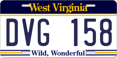WV license plate DVG158