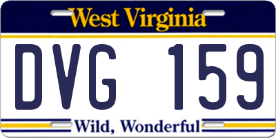 WV license plate DVG159