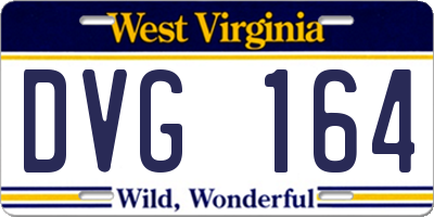 WV license plate DVG164