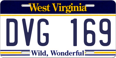 WV license plate DVG169