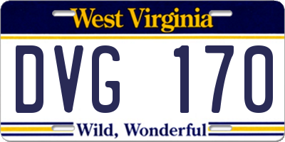 WV license plate DVG170