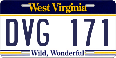 WV license plate DVG171