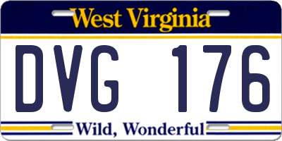WV license plate DVG176