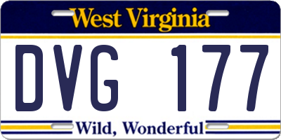 WV license plate DVG177