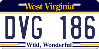 WV license plate DVG186