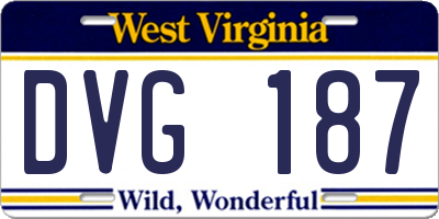 WV license plate DVG187