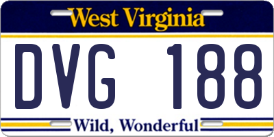 WV license plate DVG188