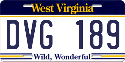 WV license plate DVG189