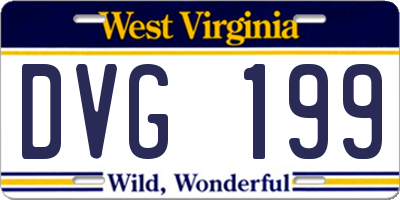 WV license plate DVG199