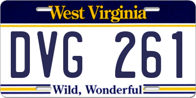 WV license plate DVG261
