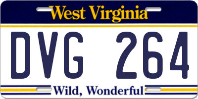 WV license plate DVG264