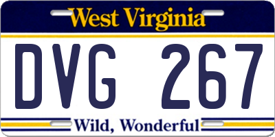 WV license plate DVG267