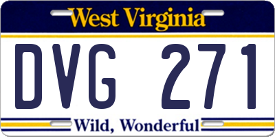 WV license plate DVG271