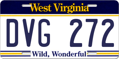WV license plate DVG272