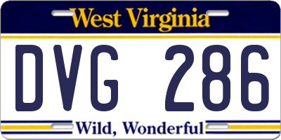 WV license plate DVG286