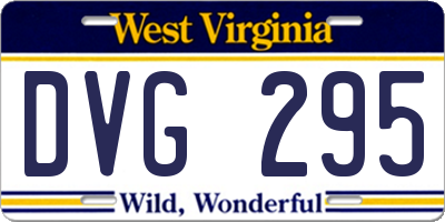 WV license plate DVG295