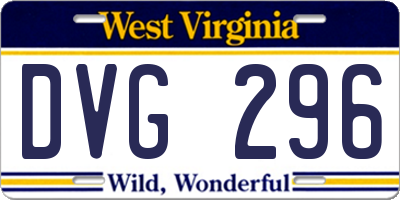 WV license plate DVG296