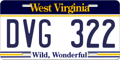 WV license plate DVG322