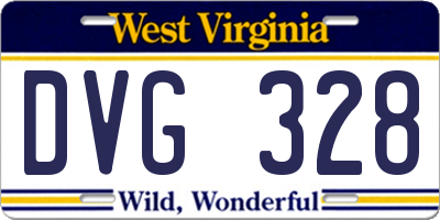 WV license plate DVG328