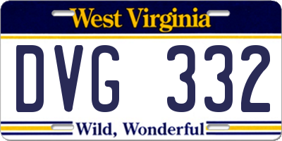 WV license plate DVG332