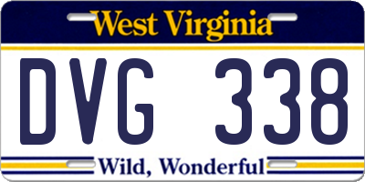 WV license plate DVG338