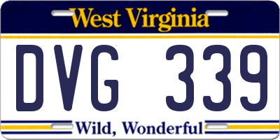 WV license plate DVG339