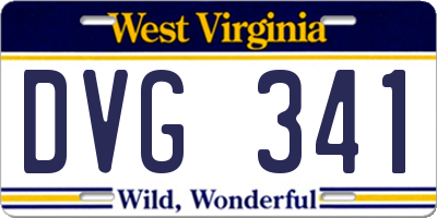 WV license plate DVG341