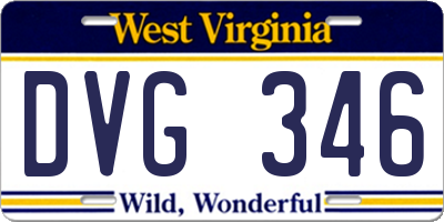 WV license plate DVG346